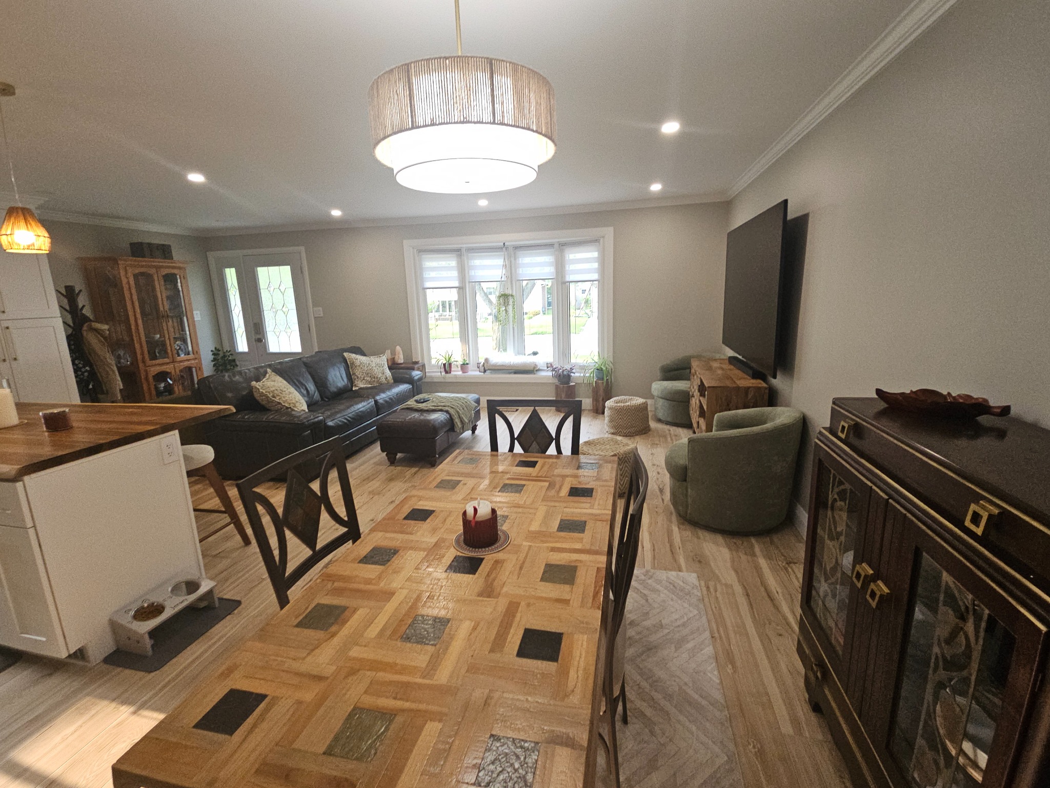 Completed open-concept main-floor renovation in Barrie